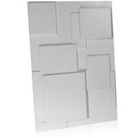 Panel ścienny dekoracjny na ścianę 3D z włókniny ozdobny biały CHOC