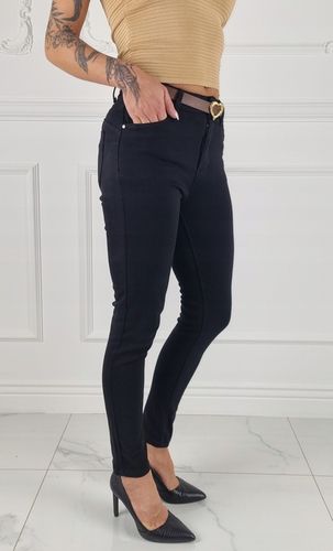 M.SARA SPODNIE JEANSOWE DAMSKIE WYSOKI STAN DUŻE ROZMIARY PASEK GRATIS na Arena.pl