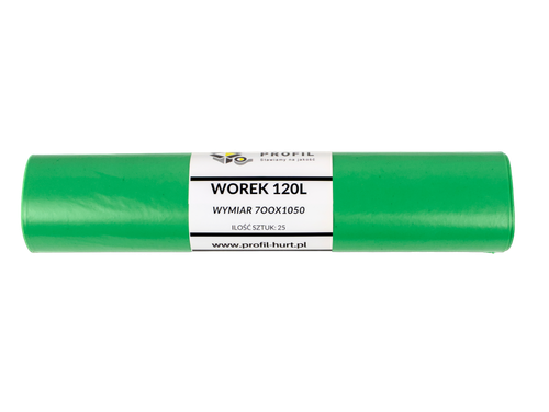 Worki na śmieci odpady Profil 120L zielone 25 szt na Arena.pl