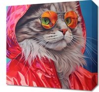 Obraz 40x40cm Kot w Stylu