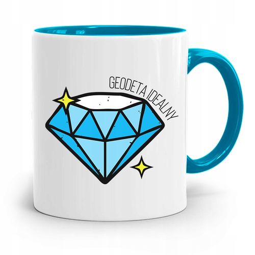 Kubek Błękitny Dla Geodety Idealny Prezent Z Nadrukiem Ze Zdjęciem na Arena.pl