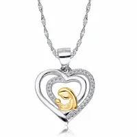 Srebrny Łańcuszek Naszyjnik Damski Medalik Serce Matka SREBRO 925