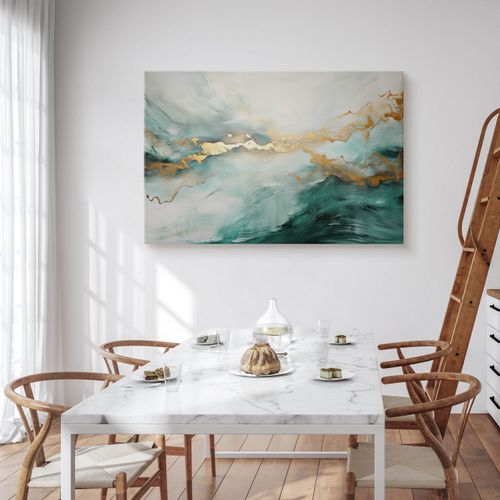 Obraz Do Salonu Abstrakcja Zielony Marmur Styl Glamour 30cm x 20cm na Arena.pl