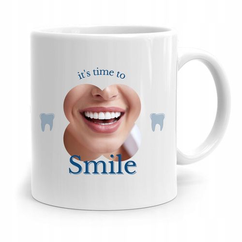 Kubek Prezent Dla Dentysty Its Time To Smile Z Nadrukiem Ze Zdjęciem na Arena.pl