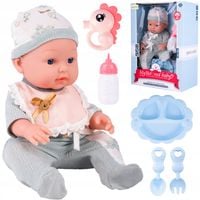 LALKA DO KARMIENIA ZESTAW MAŁA OPIEKUNKA BOBAS W UBRANKU Z AKCESORIAMI