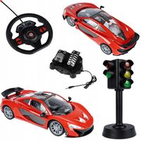 Samochód zdalnie sterowany jeżdżący auto na pilota RC kierownica pedały XXL