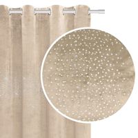 Zasłona gotowa na przelotkach Shiny 140x250 welurowa beżowa