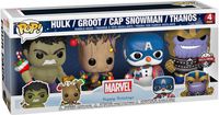 Funko POP! Marvel Happy Holidays Hulk Groot Cap Thanos 4pak SE