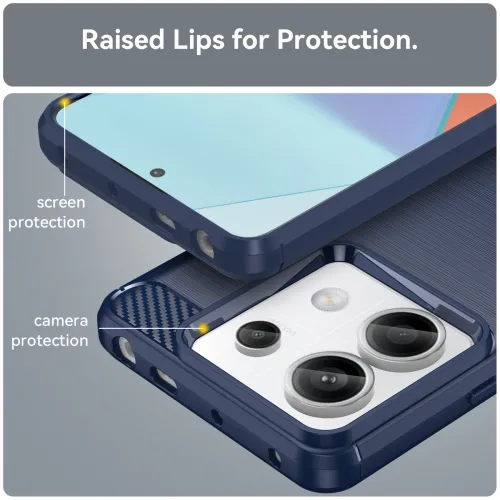 etui carbon case do xiaomi redmi note 13 pro - niebieskie na Arena.pl