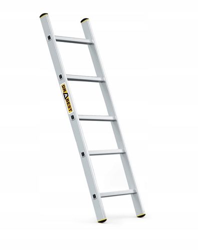 Drabina aluminiowa przystawna profesjonalna 5 stopniowa DRABEST + HAK na Arena.pl
