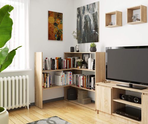 Regał przestawny mini TWIST - dąb sonoma na Arena.pl