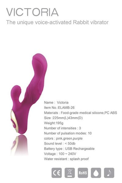 Wibrator Wielofunkcyjny Na Głos I Dotyk - Easy Love Victoria zdjęcie 11