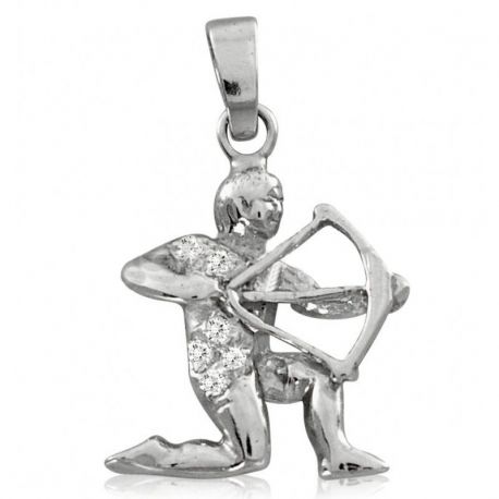 SREBRNY WISIOREK ZNAK ZODIAKU STRZELEC Z CYRKONIAMI PRÓBA SREBRA 925 na Arena.pl