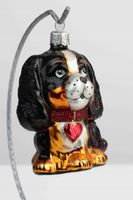 Bombka na Choinkę ze Szkła Boże Narodzenie - Piesek z Obrożą Czarny