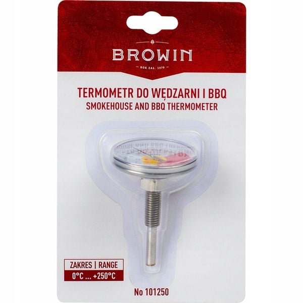 Termometr do drzwi wędzarni 250° PRZYKRĘCANY BBQ zdjęcie 1