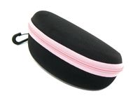 Etui na okulary z karabińczykiem różowy zamek