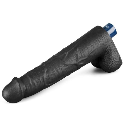 10.5" real softee rechargeable tpe vibrating dildo(black) na Arena.pl