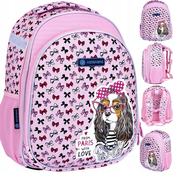 TORNISTER PLECAK SZKOLNY ERGO Z REGULACJĄ WZROSTU Z PIESKIEM DLA DZIEWCZYN zdjęcie 1