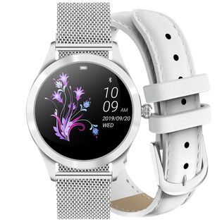 Zegarek GINO ROSSI  SMARTWATCH BF1- srebrny + biały pasek