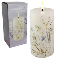 ŚWIECA WOSKOWA LED KWIATY ŚWIECZKA NA BATERIE OZDOBA Z EFEKTEM PŁOMIENIA