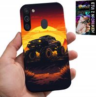 ETUI DO SAMSUNG GALAXY A21 - MONSTERTRUCK, CIĘŻARÓWKA, WZORY + SZKŁO