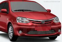 Toyota Etios - Chromowane Listwy Grill Atrapy Zderzaka Tuning