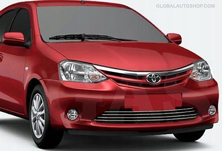 Toyota Etios - Chromowane Listwy Grill Atrapy Zderzaka Tuning zdjęcie 1