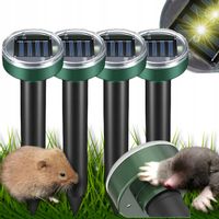 ODSTRASZACZ NA KRETY GRYZONI ULTRADŹWIĘKOWY SOLARNY WIBRACYJNY MOCNY 4 SZT