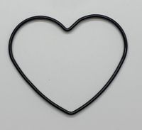 Obręcz metalowa SERCE CZARNE do łapacza snów 20cm