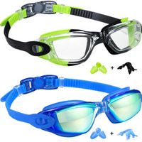 OKULARY PŁYWACKIE DLA DZIECI OKULARKI DO PŁYWANIA NA BASEN ANTI FOG UV x2