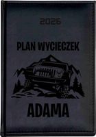 Stylowy kalendarz podróżnika planer książkowy A5 2026 z grawerem tygodniowy