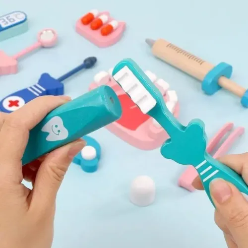 DUŻY DREWNIANY ZESTAW LEKARSKI DOKTOR LEKARZ na Arena.pl