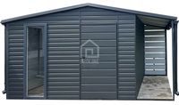 Schowek Domek Ogrodowy 4x2,5m +Wiata 1x2,5m Okno Drzwi Dwuspad rynny PLG165