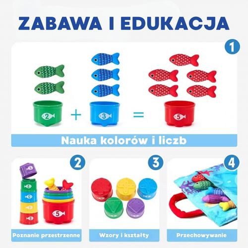 WOOPIE BABY Zestaw Małego Wędkarza Nauka Liczenia 22 El. na Arena.pl