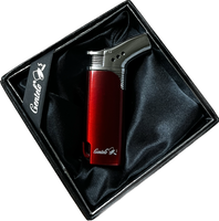 Elegancka Czerwona Zapalniczka Gazowa Gentelo JET w Opakowaniu Prezentowym