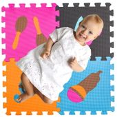 Mata piankowa puzzle 88x88cm  Układanka edukacyjna