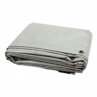 PLANDEKA WZMACNIANA WODOODPORNA SREBRNA GRUBA 120g/M2 UV+ 6x6M