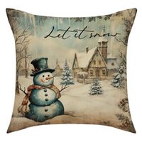 poszewka na poduszkę 45 x 45 cm motyw świąteczny let it snow pod114