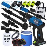 Myjka wysokociśnieniowa AKUMULATOROWA 60 bar 160 l/h 20V 4 Ah bezprzewodowa