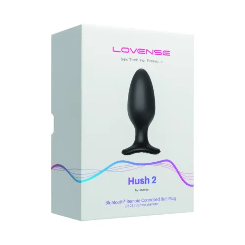lovense hush 2 l 57 mm - zdalna wibrująca zatyczka, bluetooth, czarna na Arena.pl
