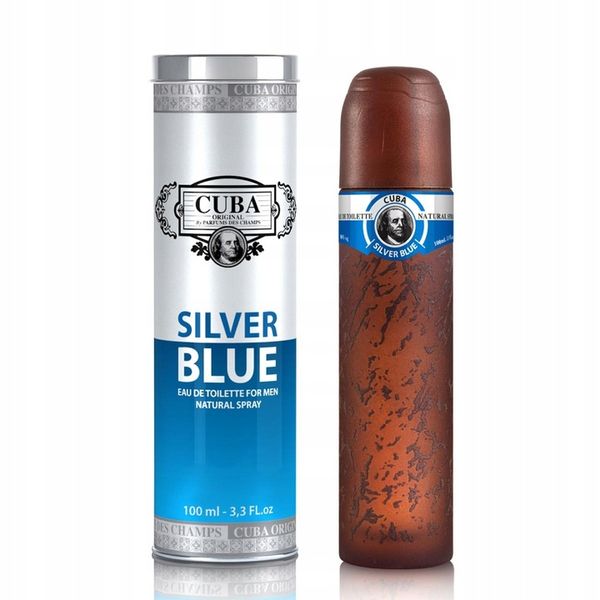 CUBA EDT MEN SILVER BLUE 100ML zdjęcie 1