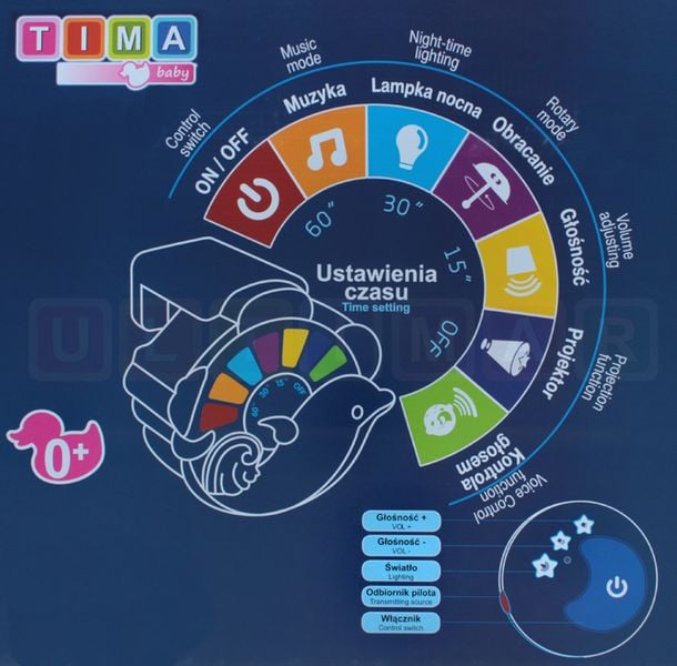 NEWMART MH265155 KARUZELKA Z PROJEKTOREM OŚMIORNICZKA niebieska zdjęcie 8