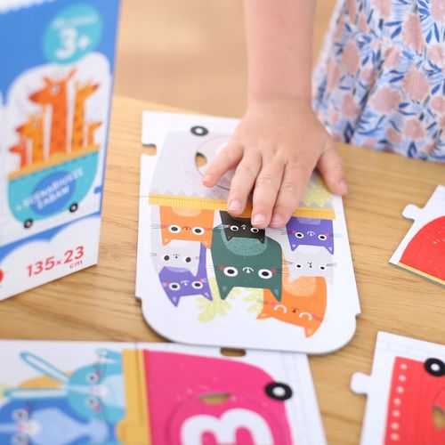 nauka liczenia Puzzle z dziurką CzuCzu Pociąg do liczenia 30 el. na Arena.pl