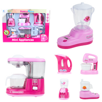 ZESTAW KUCHENNY MAŁE AGD RÓŻOWY MIKSER CZAJNIK MAŁY KUCHARZ AKCESORIA