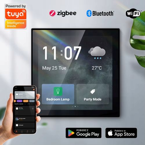 Dotykowy Pilot Scen Tuya Bramka Zigbee Panel Sterowania LCD WiFi Bluetooth na Arena.pl