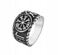 PIERŚCIEŃ SYGNET Wikingów NORDYCKI Amulet RUNA 472