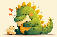 Plakat 86,4x56,8cm Uroczy Dinozaur