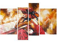 130CM 85 OBRAZ 4 ELEM JESIENNA ZADUMA ŚCIENNY