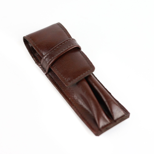 068 Piórnik skórzany 2-komorowy - jasny brąz KEMER na Arena.pl