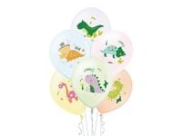 Zestaw balonów "Dinozaury", 12 cali, 6 szt. [balony na hel]